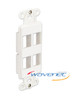 Wall plate decora insert insert 4 Port Keystone, White - DWIN-4P-WH Wall plate decora insert insert 4 Port Keystone, White - DWIN-4P-WH